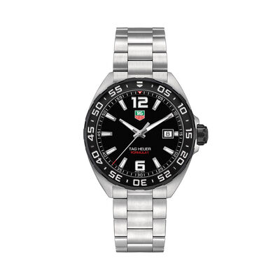 TAG Heuer Formula 1 Quartz Mens Black Steel Watch, 41mm