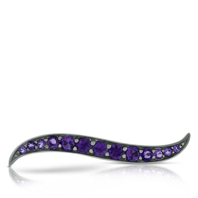 Amethyst Wave Ring, Size 7