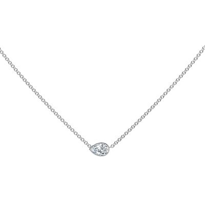 De Beers Forevermark Tribute&trade; Pear Diamond Necklace 18K