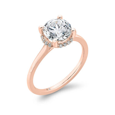 Bella Ponte "The Whisper" Rose Gold Diamond Engagement Ring Setting 14K