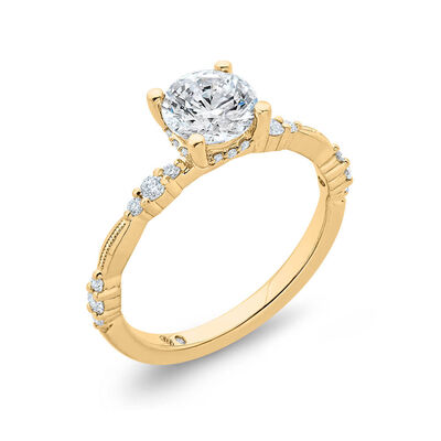 Bella Ponte Diamond Engagement Ring Setting Hidden Halo