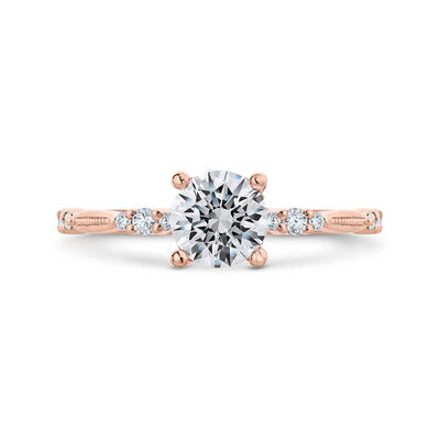 Bella Ponte Rose Gold Diamond Engagement Ring Setting 14K