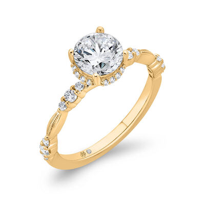 Bella Ponte Diamond Engagement Ring Setting, Yellow Gold, 14k