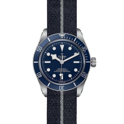 TUDOR Black Bay Fifty-Eight Watch, Steel Case Blue Dial Fabric Strap, 39mm