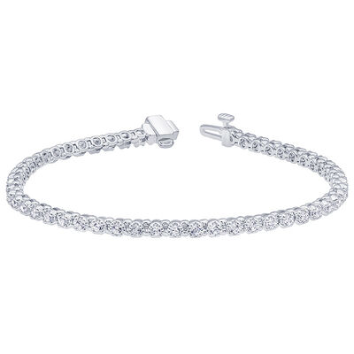 Diamond Tennis Bracelet, 14K White Gold