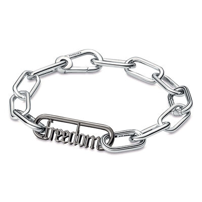 Pandora ME Styling Freedom Word Ruthenium Link