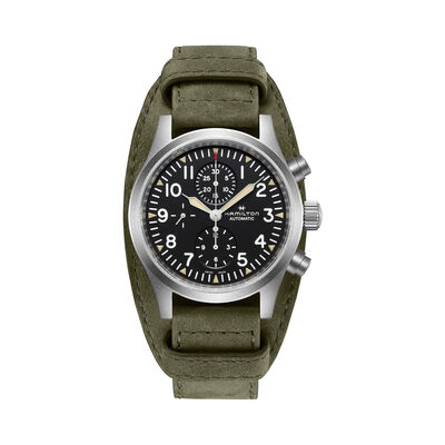 Hamilton Khaki Field Auto Chrono Black Dial Watch, 44mm