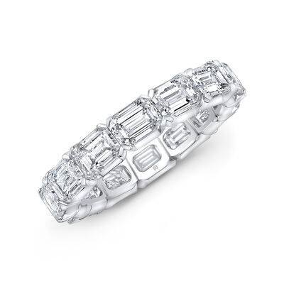 Rahaminov Emerald Cut Diamond Anniversary Band, 18K White Gold