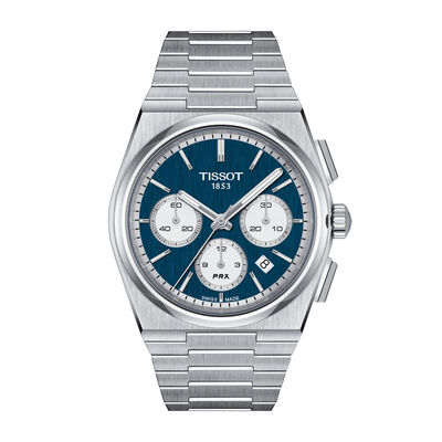 Tissot PRX Automatic Chronograph Watch Blue Dial, 41.5mm