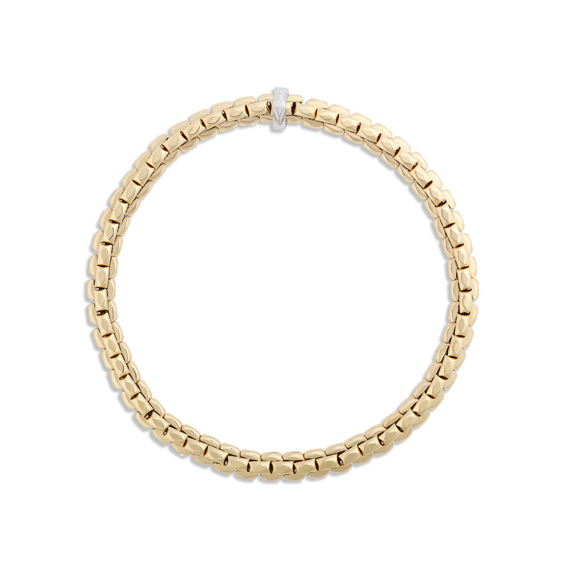 Toscano 8-Inch Stretechy Faceted Link Bracelet,14K Yellow Gold image number 0