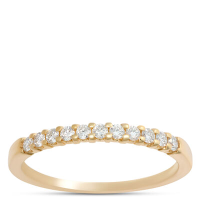 Round Diamond Bridal Band, 14K Yellow Gold
