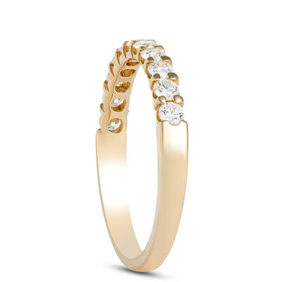 Round Diamond Anniversary Band, 14K Yellow Gold