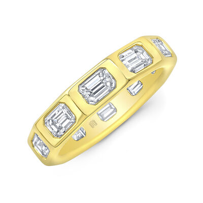 Rahaminov Decagon Diamond Band, 18K Yellow Gold Size 6.5