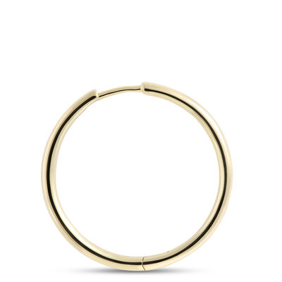 25MM Hinged Hoop Earrings, 14K Yellow Gold