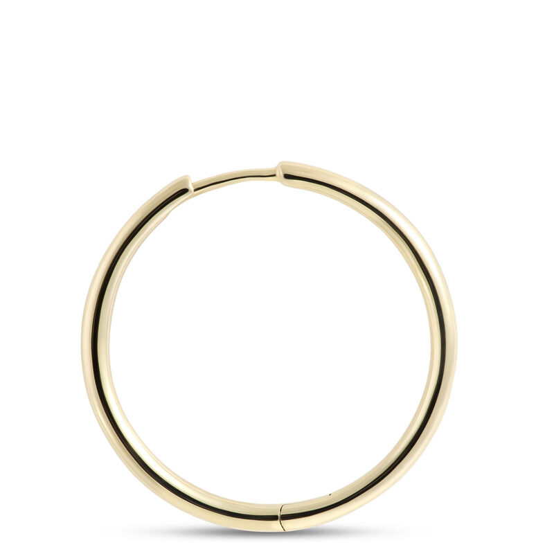 25MM Hinged Hoop Earrings, 14K Yellow Gold image number 1
