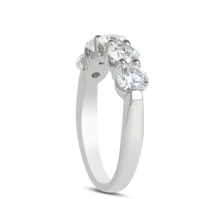 Ben Bridge Signature 5 Stone Diamond Anniversary Band, Platinum