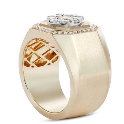 Diamond Cluster Halo Ring, 14K Gold