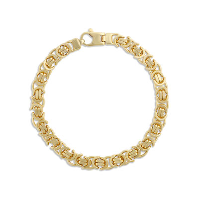 Toscano 8-Inch Byzantine Bracelet, 14K Yellow Gold