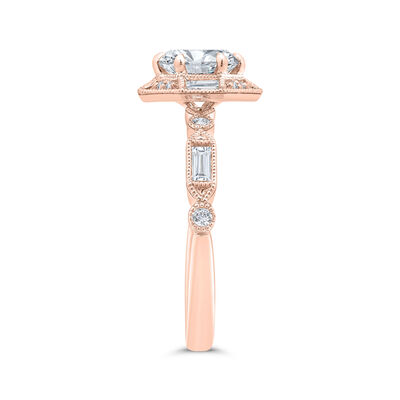 Bella Ponte Engagement Ring Setting, 14K Rose Gold