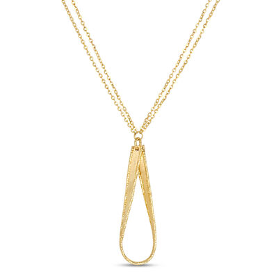 Toscano Twisted Ribbon Pendant Necklace, 14K Yellow Gold