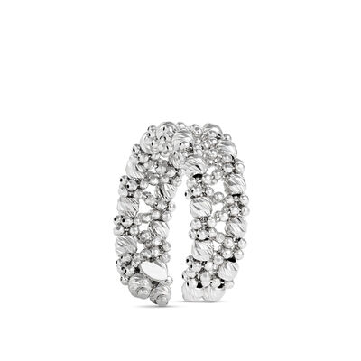 Toscano Two-Row Beaded Ring, 14K White Gold