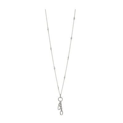 Monica Rich Kosann 18" "Design Your Own" Small Charm Chain Necklace with Sapphires, 2 Charm Stations, Sterling Silver
