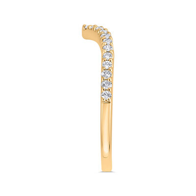 Bella Ponte Chevron Diamond Band, 14K Yellow Gold