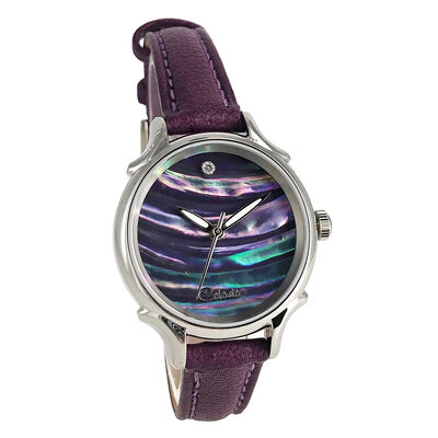 Celeste Northern Lights Abalone Dial Watch, 30mm