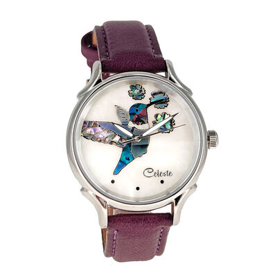 Celeste Hummingbird Mother of Pearl Dial Watch, 35mm
