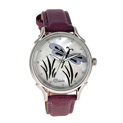Celeste Awareness - Dragonfly Mother of Pearl Dial Watch, 35mm