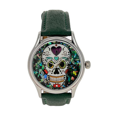 Celeste Sugar Skull Multicolored Dial Watch, 38mm