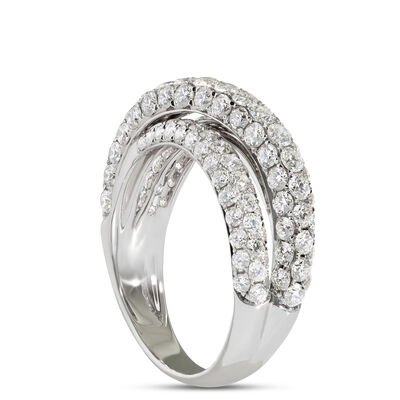 Crossover Diamond Ring in 14K White Gold