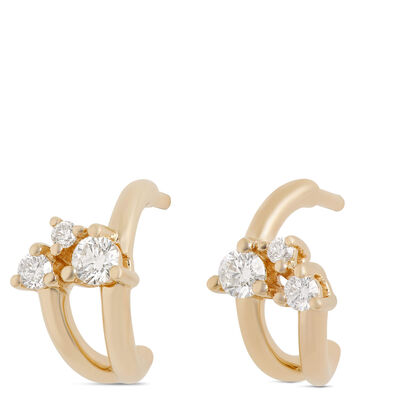 Ikuma Canadian Cluster Diamond Earrings, 14K Yellow Gold
