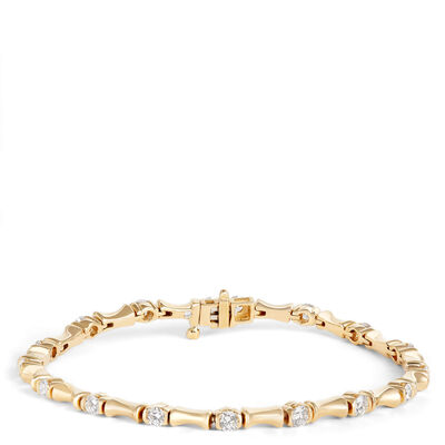 Ben Bridge Signature Diamond Bracelet, 18K Yellow Gold