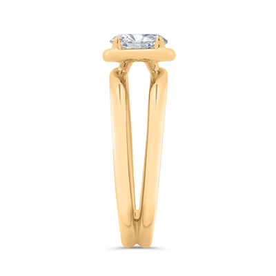 Bella Ponte Split Shank Engagement Ring Setting, 14K Yellow Gold