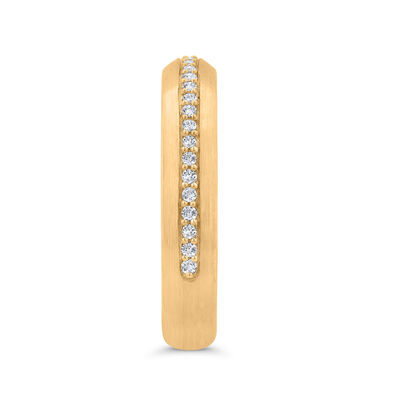Bella Ponte Polished Knife Edge Diamond Bridal Ring, 14K Yellow Gold