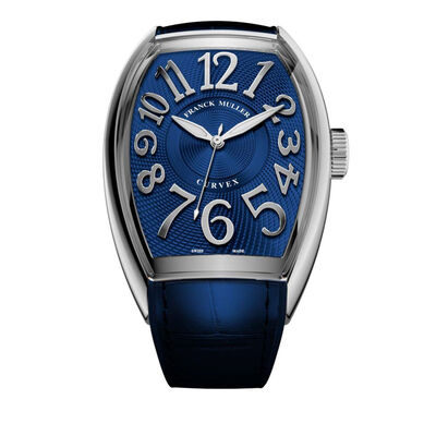 Franck Muller Curvex CX Classic Blue Dial Watch, 36mm x 52.7mm