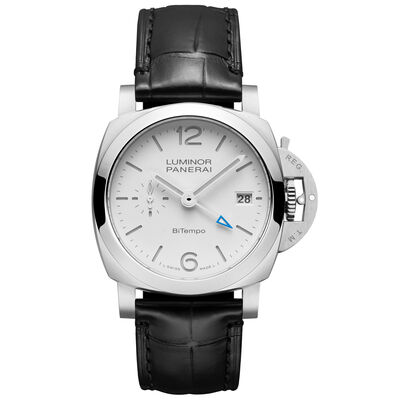 Panerai Luminor Quaranta BiTempo Watch White Dial, 40MM