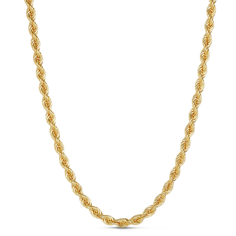 24-Inch Rope Chain, 18K Yellow Gold image number 0
