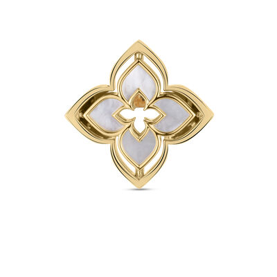 Roberto Coin 18k Yellow Gold Venetian Princess Pirouette Pave Diamond & Mother of Pearl Flower Ring