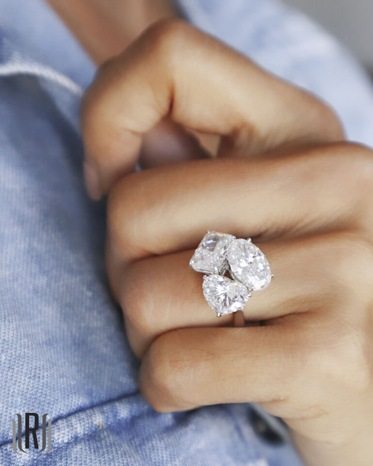 3-stone diamond engagement ring