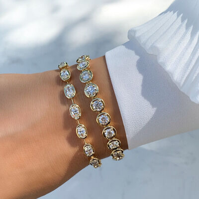 Diamond bezel bracelet