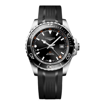 Longines Hydroconquest GMT Black Dial Watch, 43mm