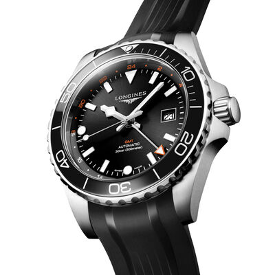 Longines Hydroconquest GMT Black Dial Watch, 43mm