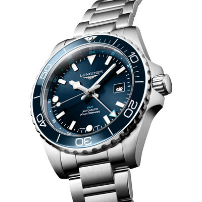 Longines Hydroconquest GMT Sunray Blue Dial Watch, 43mm