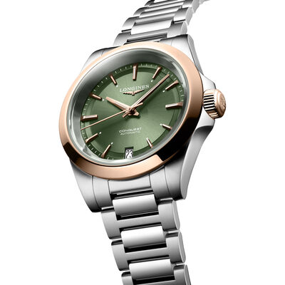 Longines Conquest Green Dial Watch, 34mm