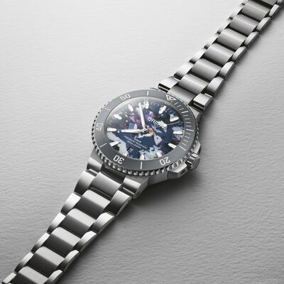 Oris Aquis Date Upcycle Multicolored Dial Watch, 43 mm