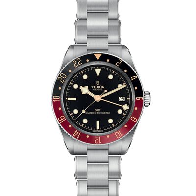 TUDOR Black Bay 58 GMT Black and Burgundy Dial Stainless Steel Watch, 39mm