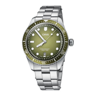 Oris Divers Sixty-Five Date Green Dial Watch, 40 mm