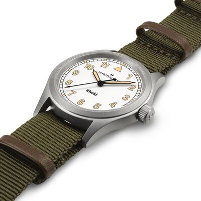 Hamilton Khaki Field Quartz Watch White Dial, 38mm